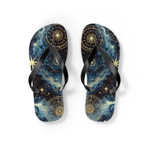 Constellation Dreams: Celestial Comfort Flip-Flops