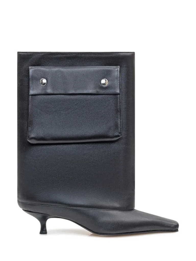 Dana Tasca Kitten Heel Boot in Black by A.W.A.K.E. Mode