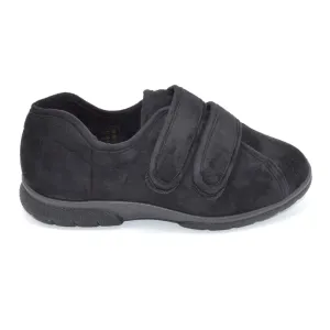 DB Joseph - Men's Extra Wide House Shoe - 2V and 6V Width Fittings - Black