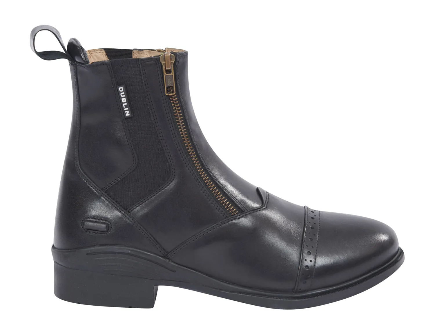 Dublin Evolution Double Zip Front Paddock Boots, Black