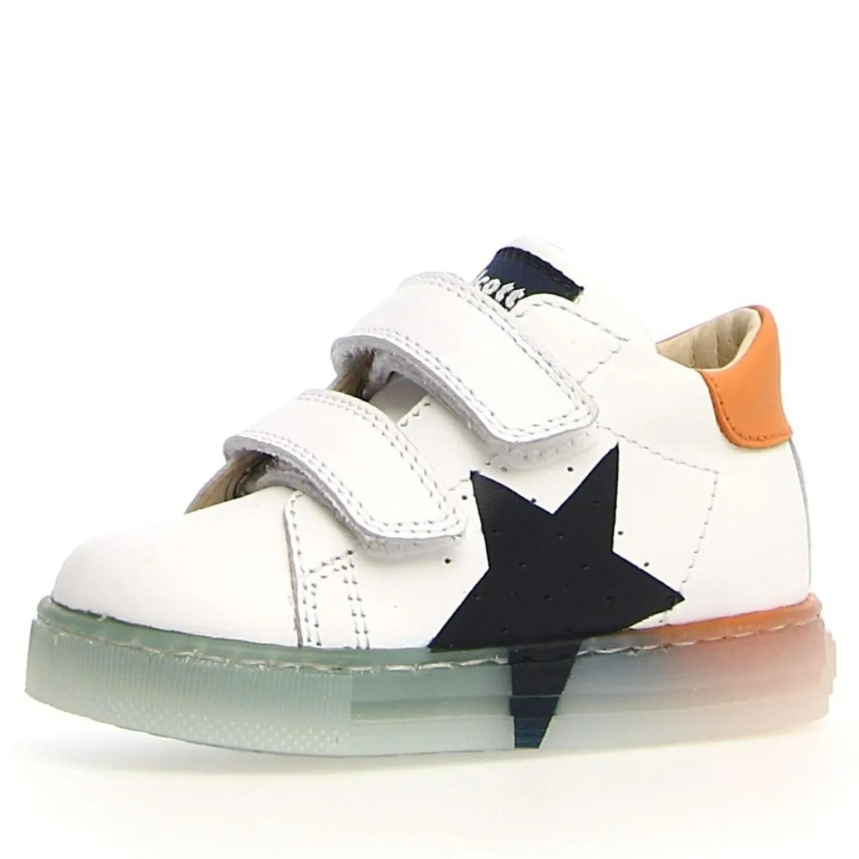 Falcotto Venus VL Boy's and Girl's Sneakers - White/Orange