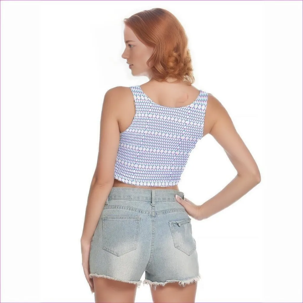 Fishnet Candy Womens Sports Crop Top