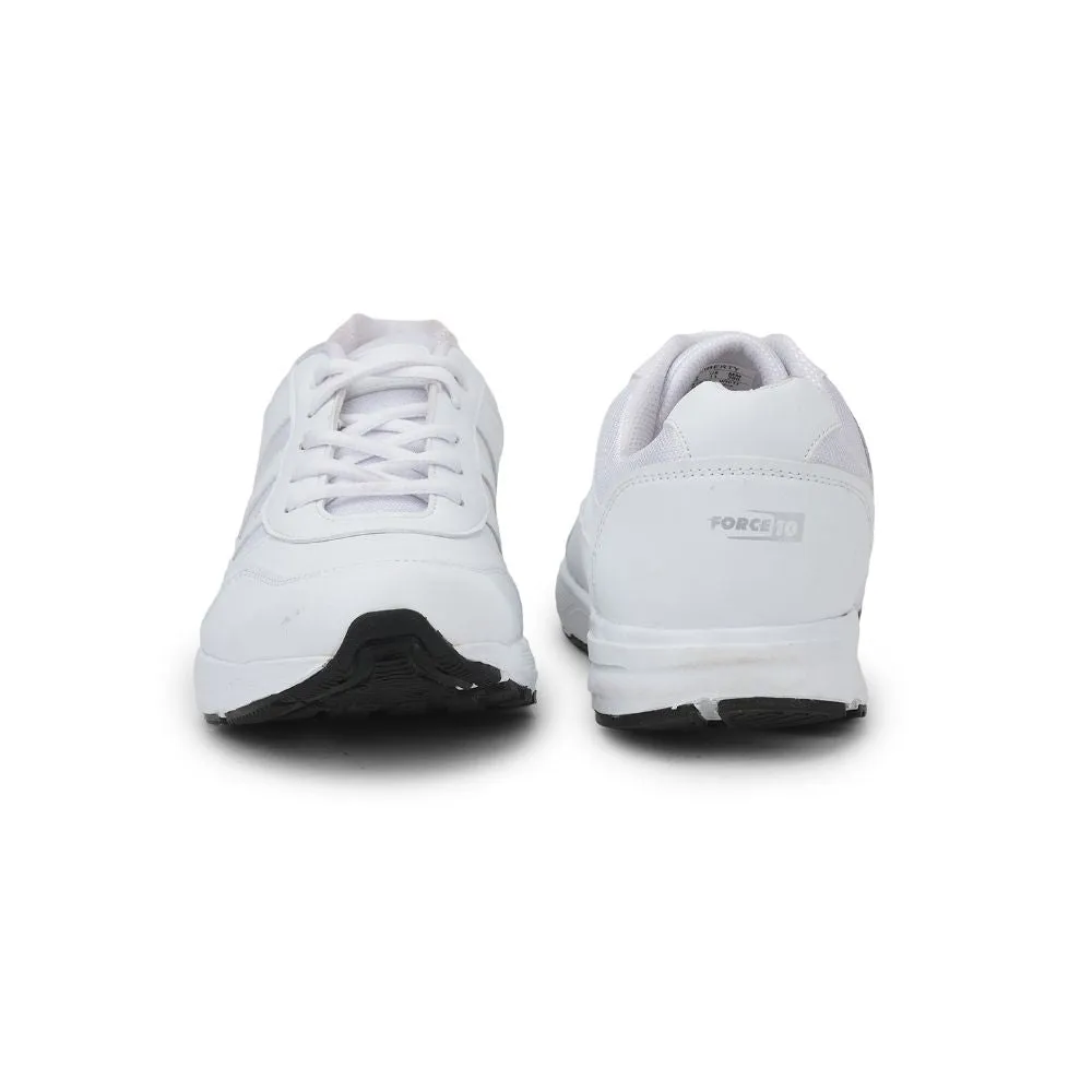 Force 10 By Liberty LB46-EL Sports Lacing Shoes For Kids - White