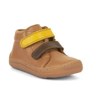 Froddo: Barefoot First Step - Cognac / Yellow Velcro