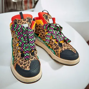 Fun High Leopard Color Shoes