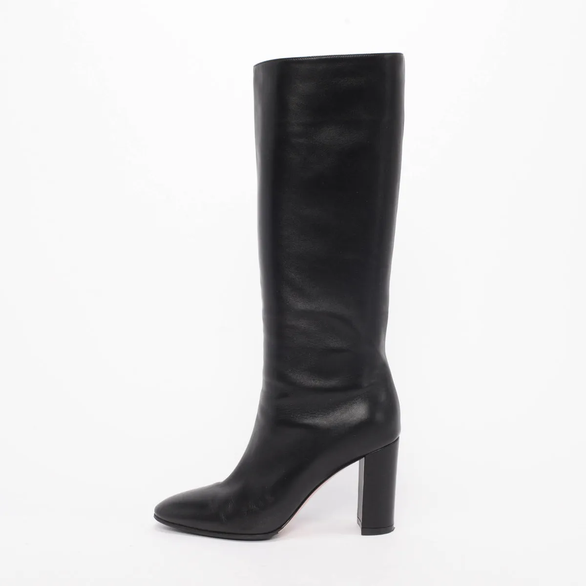 Gianvito Rossi Black Calfskin Laura 85 Knee High Boots 39