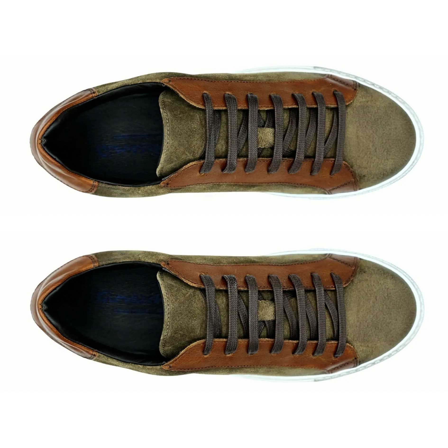 Giovacchini Rino in Antique Cognac Waxed Suede Sneakers