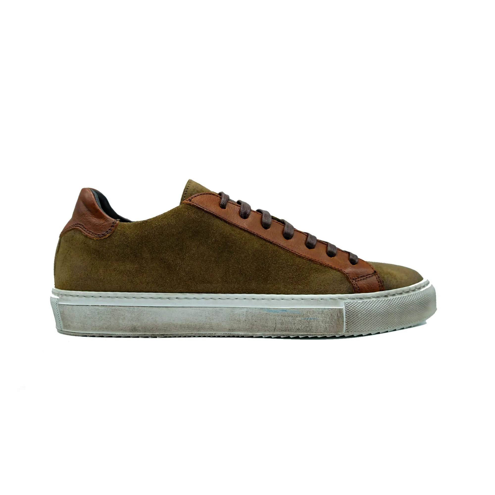 Giovacchini Rino in Antique Cognac Waxed Suede Sneakers