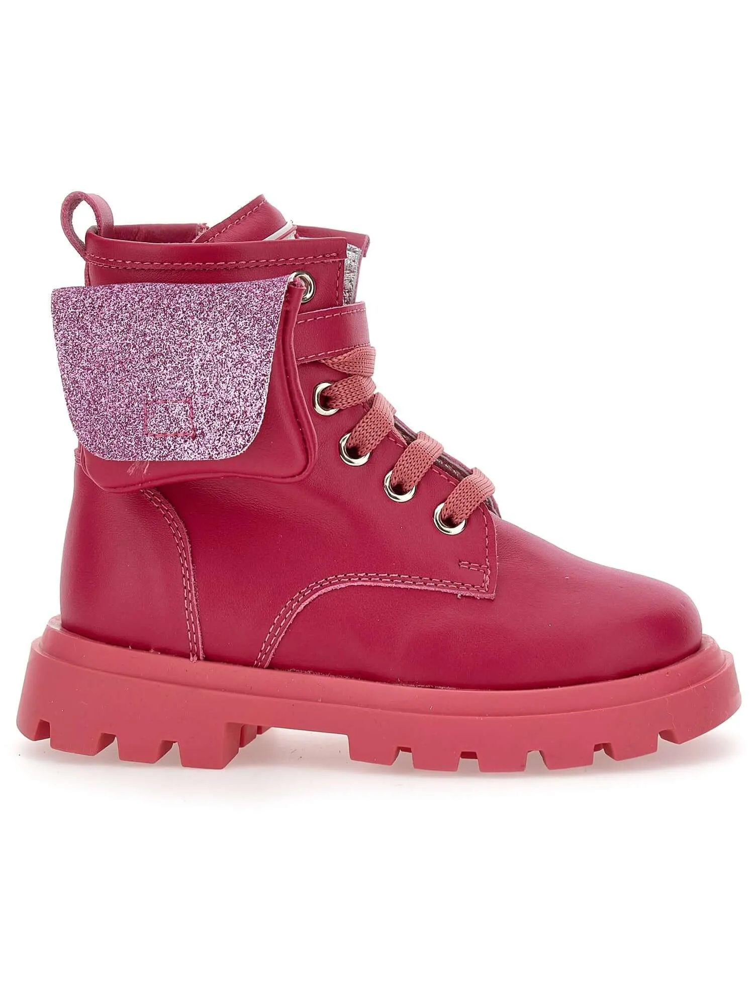 Girls Pink Pocket Leather boots