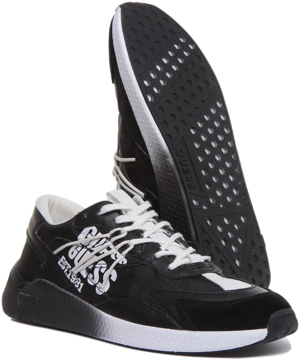 Guess Modena Active Lace Up In Black White For Men