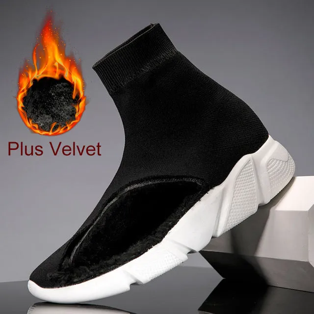 High Top Men Sneakers Women Elastic Socks Women Casual Shoes Unisex Trainers