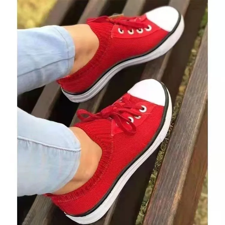 Hot selling fly woven large size casual shoes