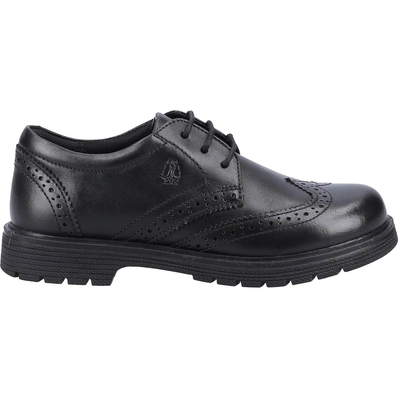 Hush Puppies Sally Snr Girls Black Lace Up School Shoe