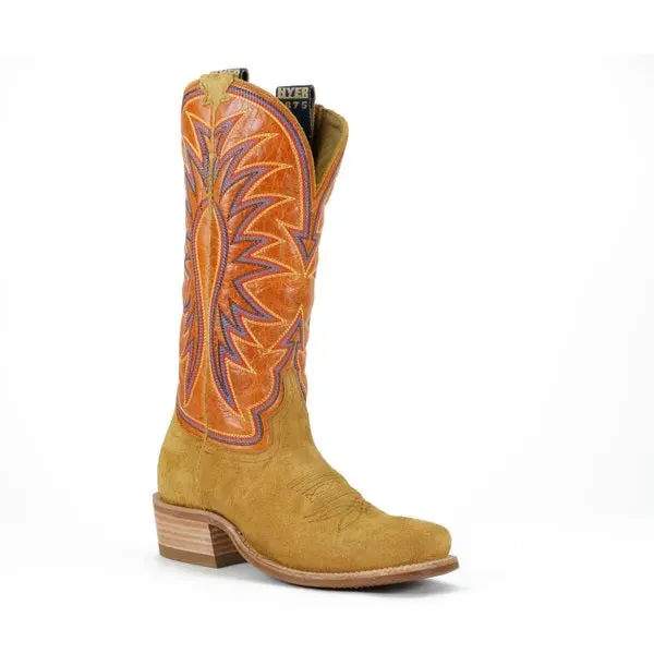 'Hyer' Men's 13" Spearville Western Cutter Toe - Bronze / Tangerine