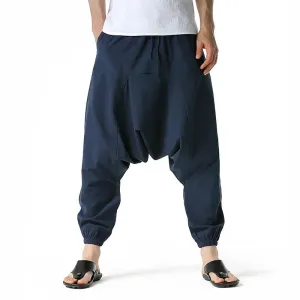 Indian Pants Mens Ninja Pants Baggy Harem Pants Loose Fitness Low Drop Crotch Trousers Dance Fashion Punk Hombre Pantalon