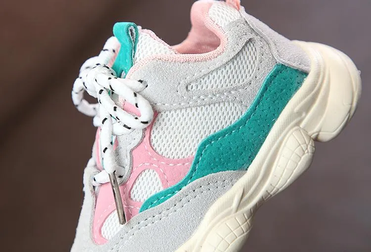 Infant Casual Running Shoes Sneaker Green Pink