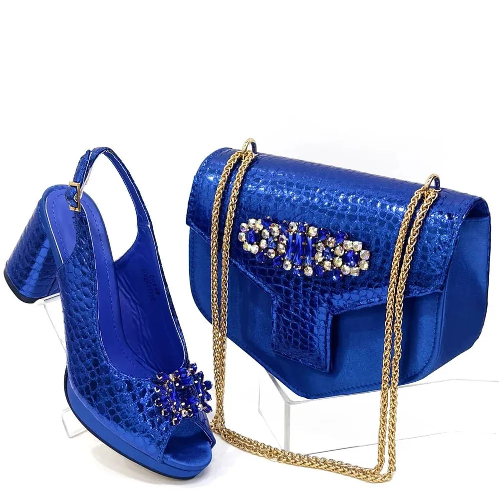 Italian Rhinestone Party Shoes & Bag – 2024 Italian Style