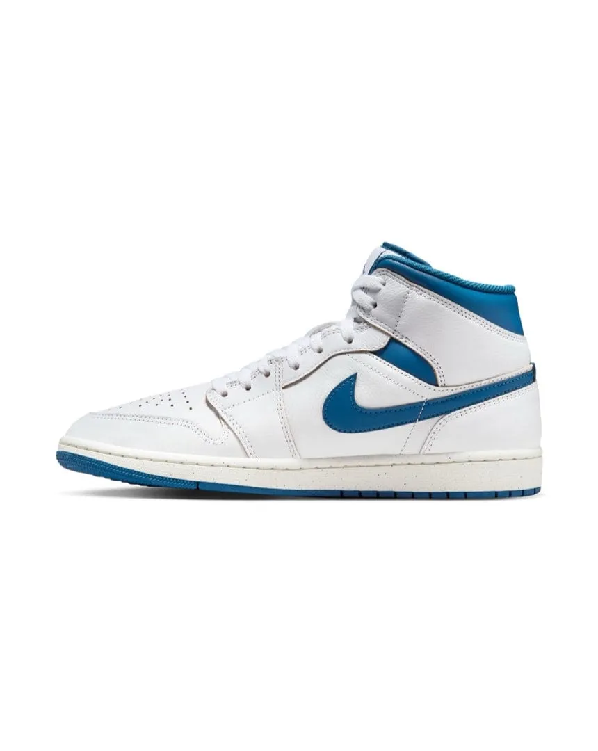 Jordan 1 Mid SE - White / Industrial Blue - Sail