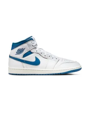 Jordan 1 Mid SE - White / Industrial Blue - Sail