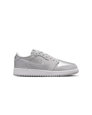 Jordan 1 Retro Low OG (GS) - Neutral Grey / Metallic Silver