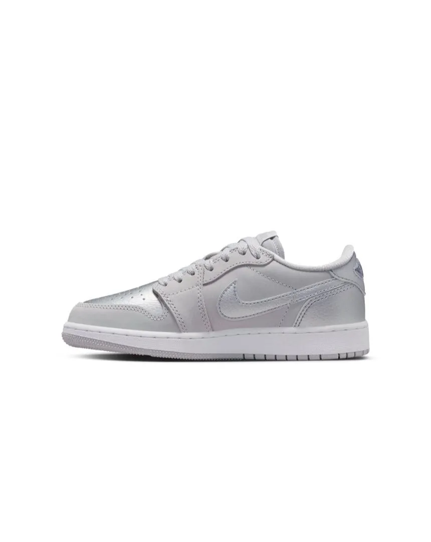 Jordan 1 Retro Low OG (GS) - Neutral Grey / Metallic Silver