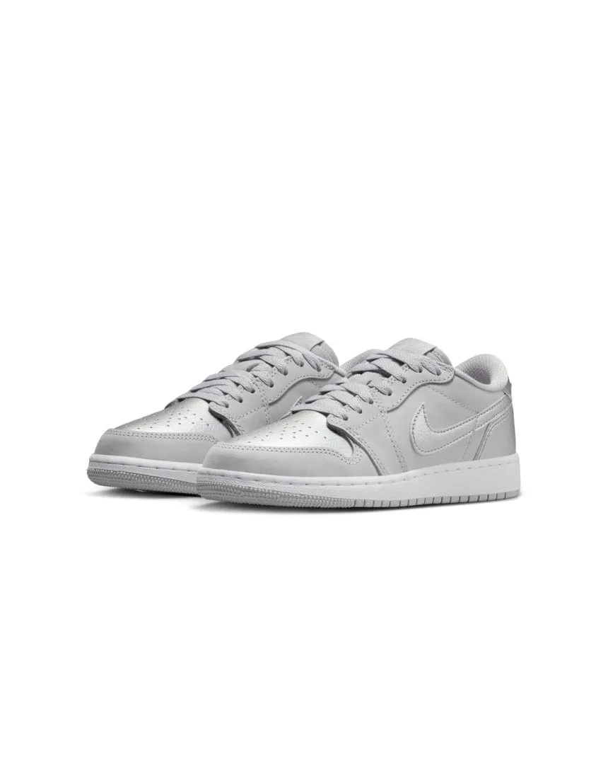 Jordan 1 Retro Low OG (GS) - Neutral Grey / Metallic Silver