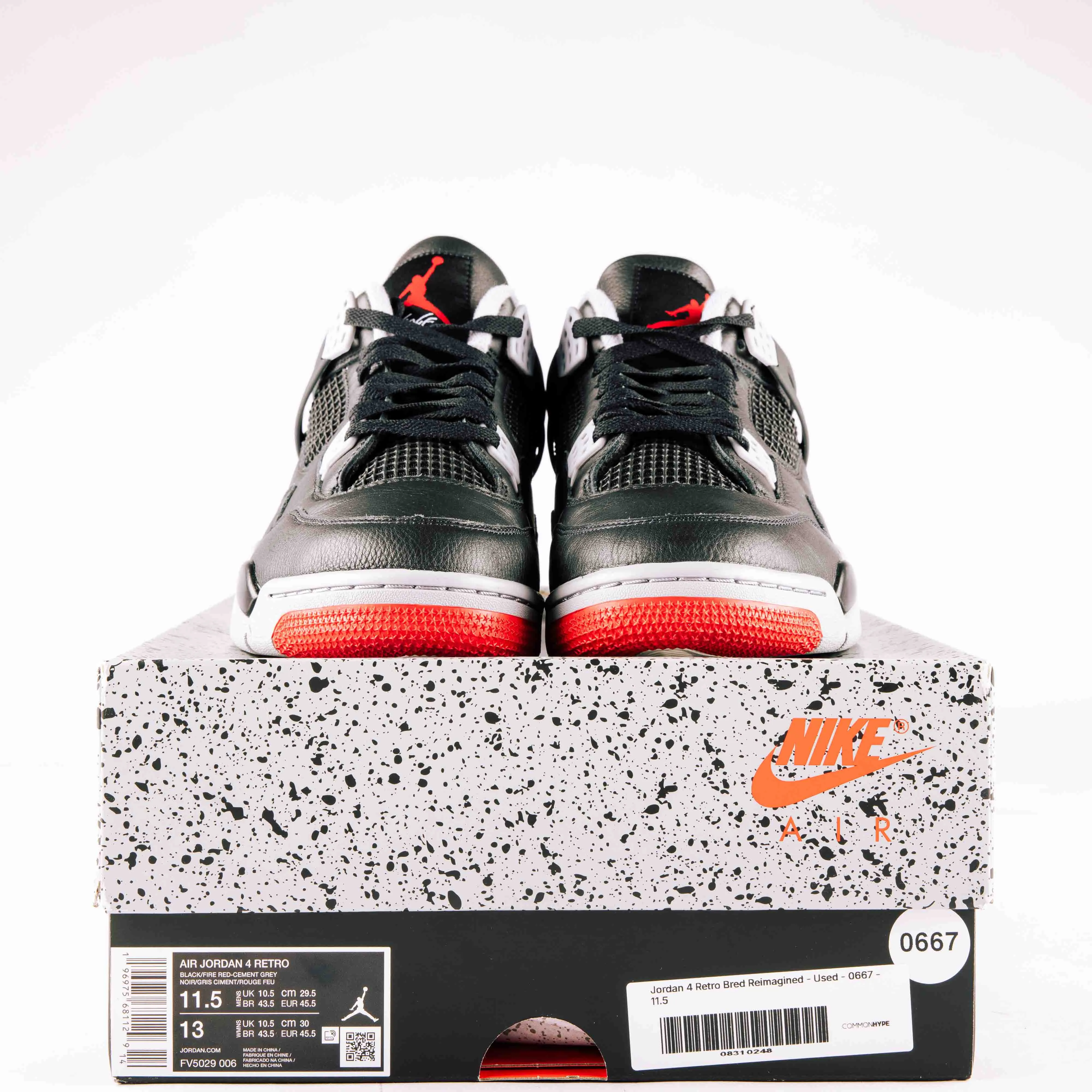 Jordan 4 Retro Bred Reimagined - Used - 0667