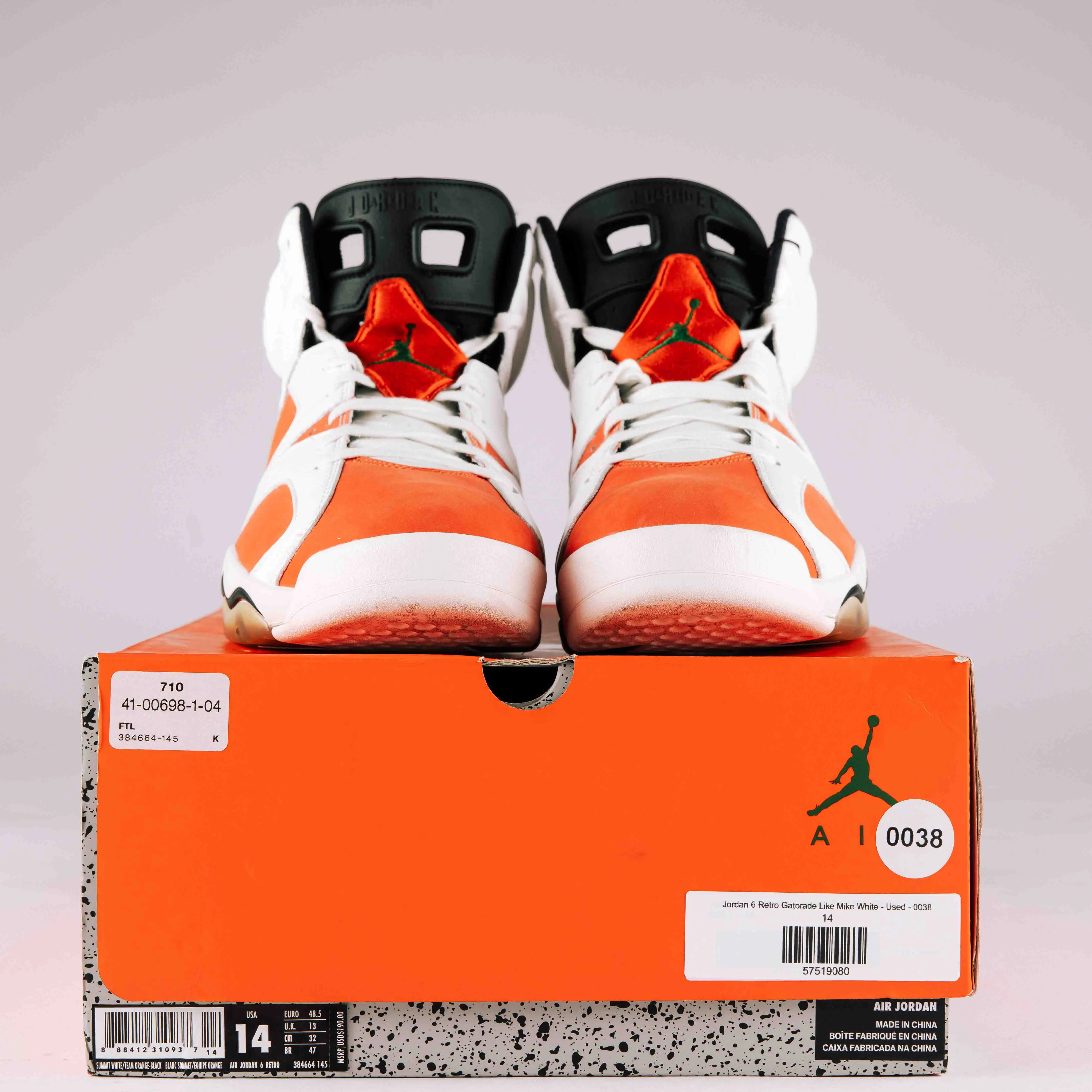 Jordan 6 Retro Gatorade Like Mike White - Used - 0038