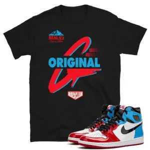 Jordan Retro 1 "Fearless" UNC to Chicago OG sneaker shirt