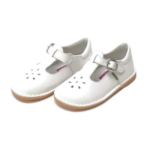 Joy Classic Leather T-Strap Mary Jane White