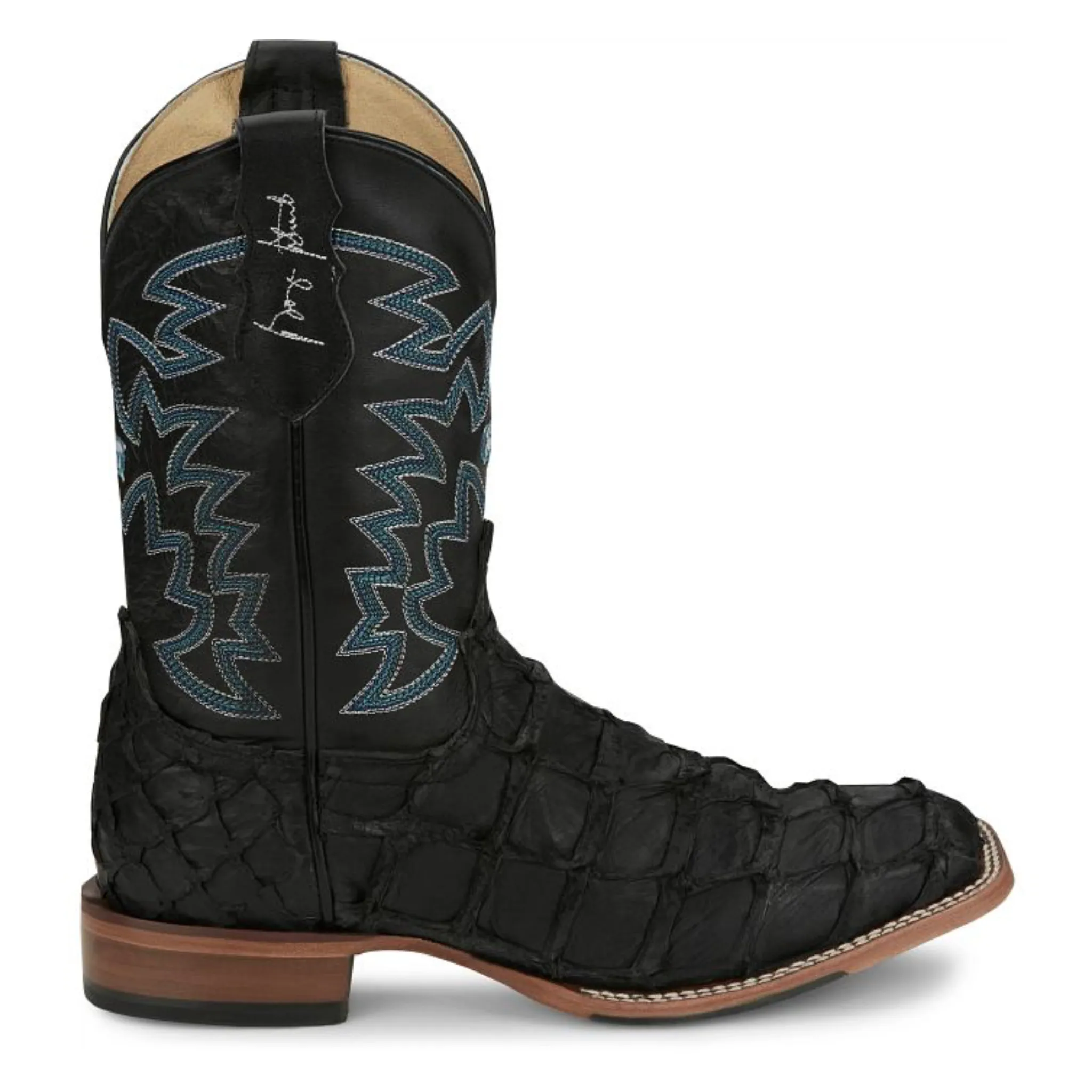 JUSTIN MEN'S BLACK OCEAN FRONT WESTERN BOOT - GR5708