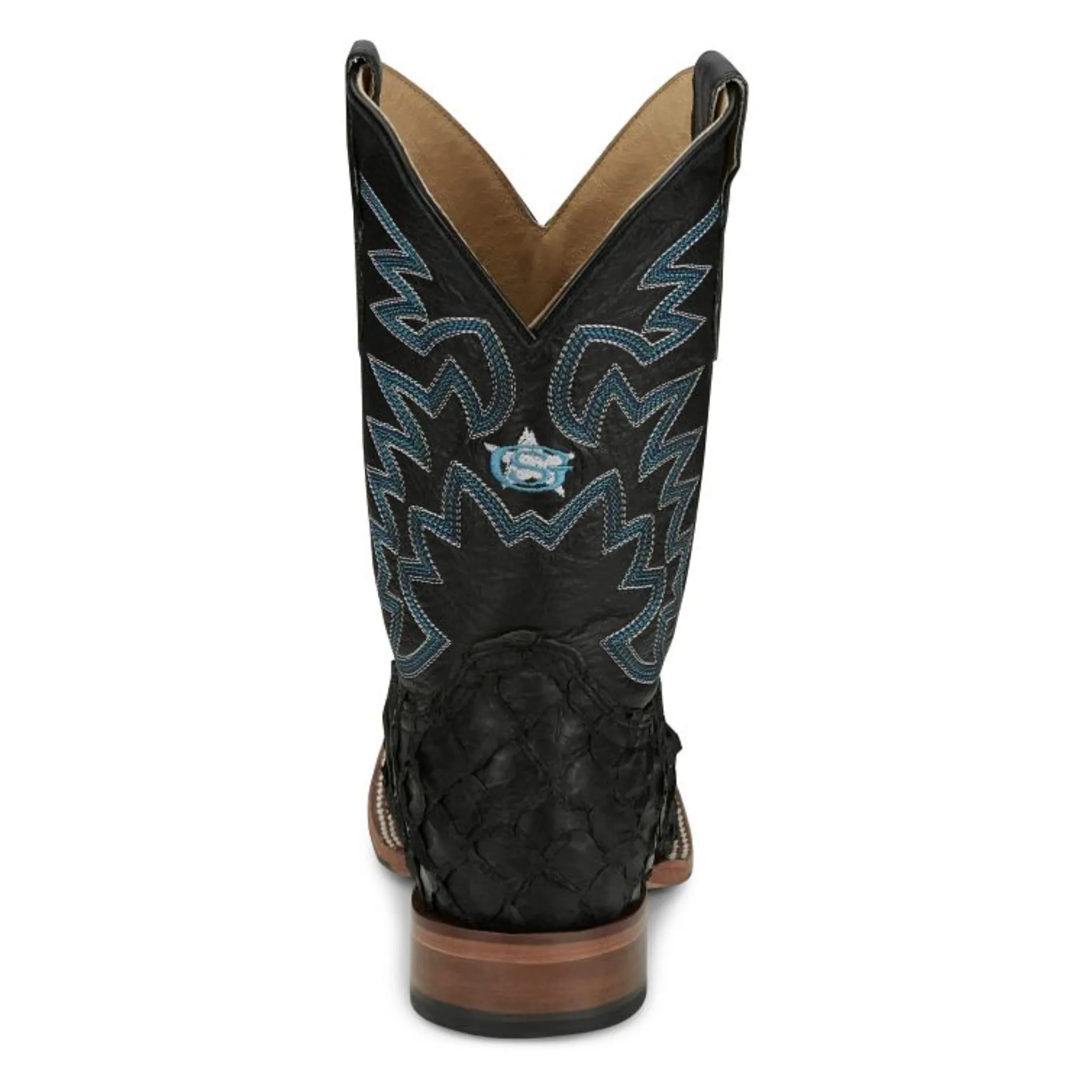 JUSTIN MEN'S BLACK OCEAN FRONT WESTERN BOOT - GR5708