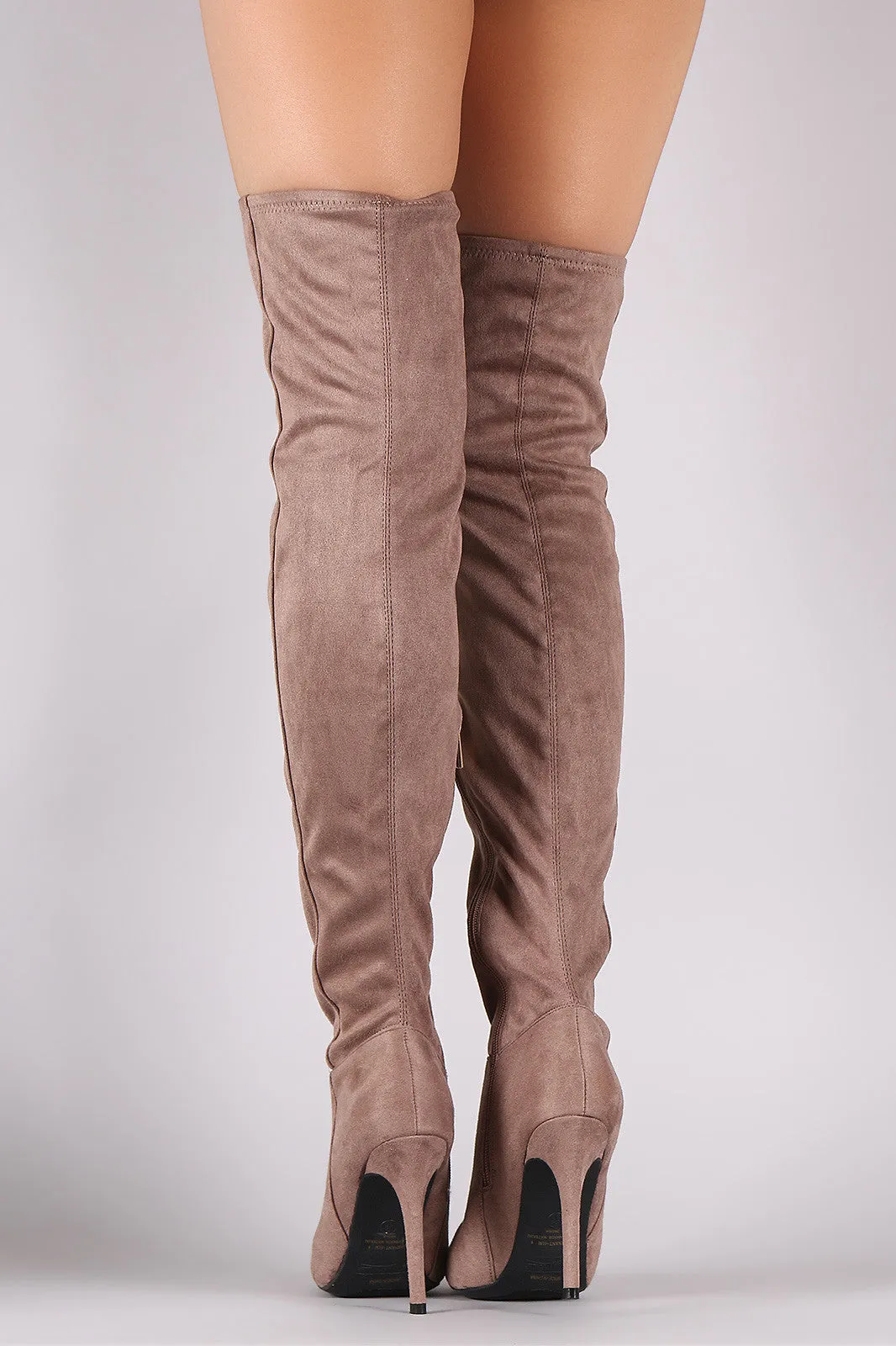 Kayley - Suede Stiletto Over-The-Knee Boots