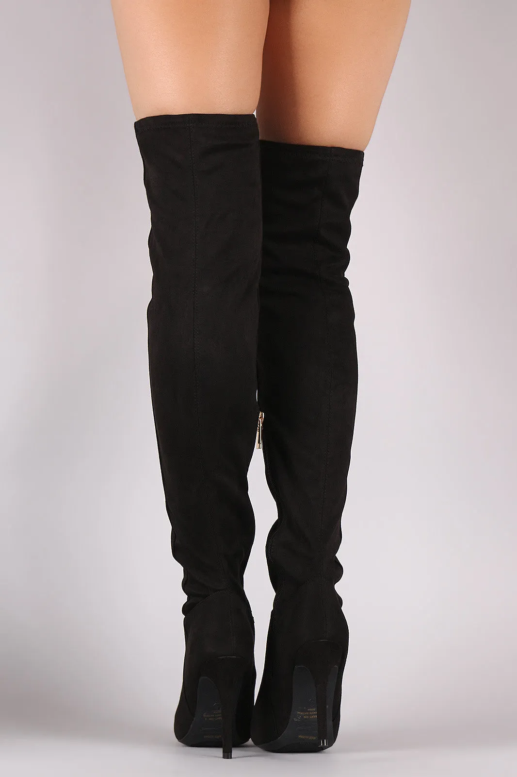 Kayley - Suede Stiletto Over-The-Knee Boots