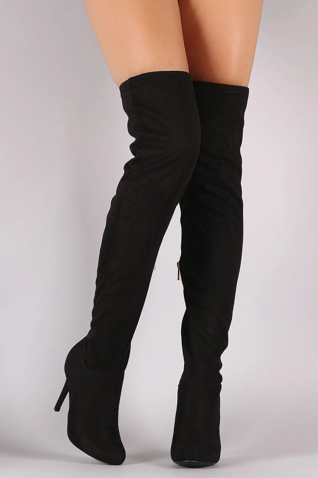 Kayley - Suede Stiletto Over-The-Knee Boots