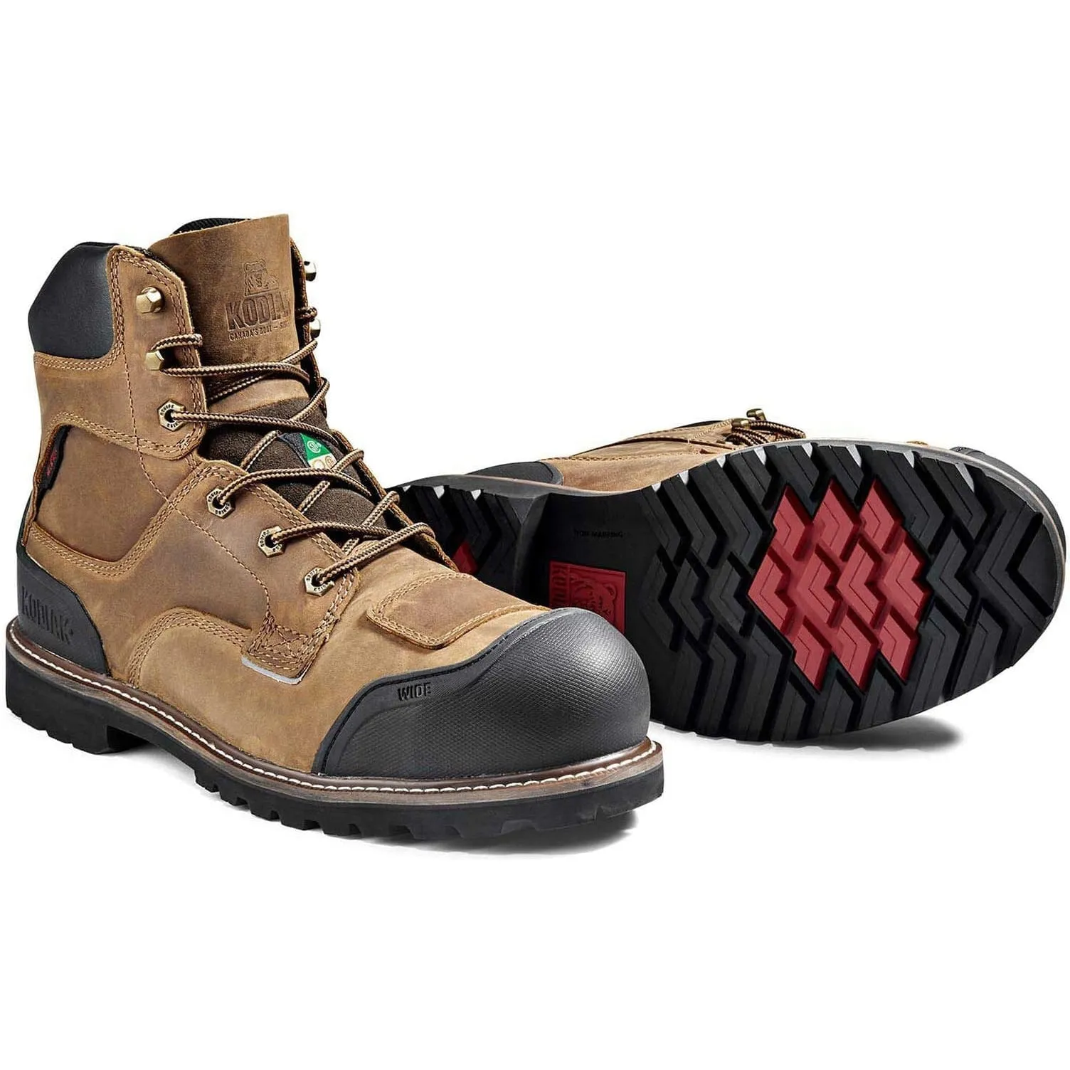 Kodiak Men's Generations Widebody 6" Comp Toe WP Work Boot -Brown- 4TGBBN