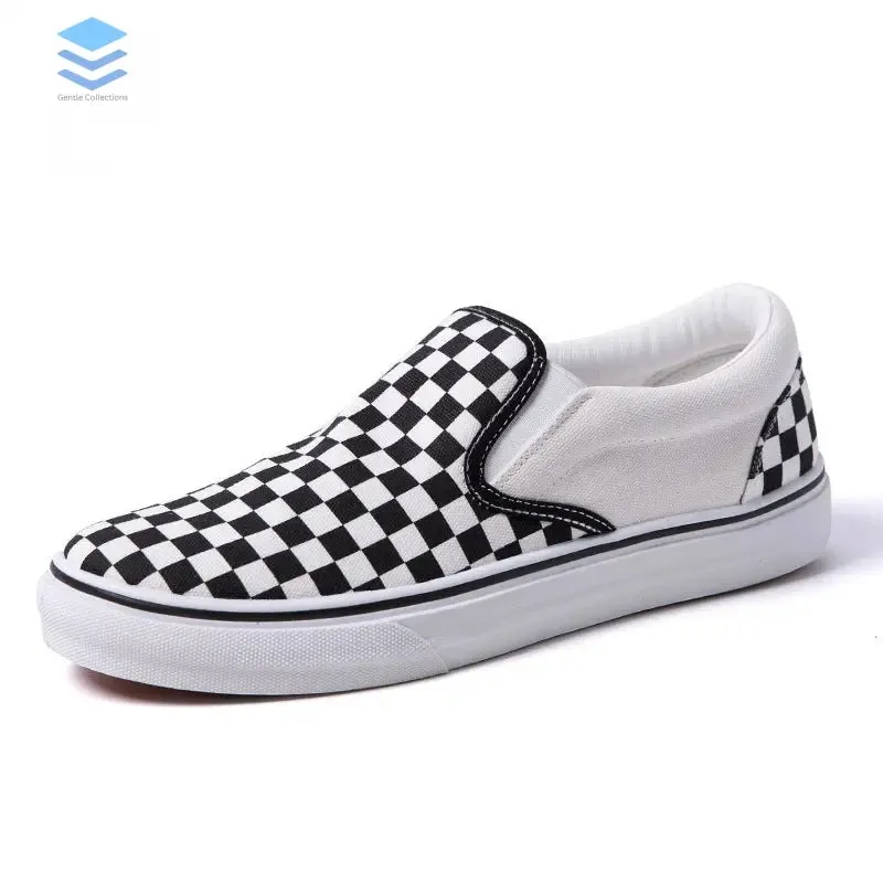 Korean version of casual wild students low to help men's shoes Harajuku ulzzang lattice one pedal men canvas shoes lazy