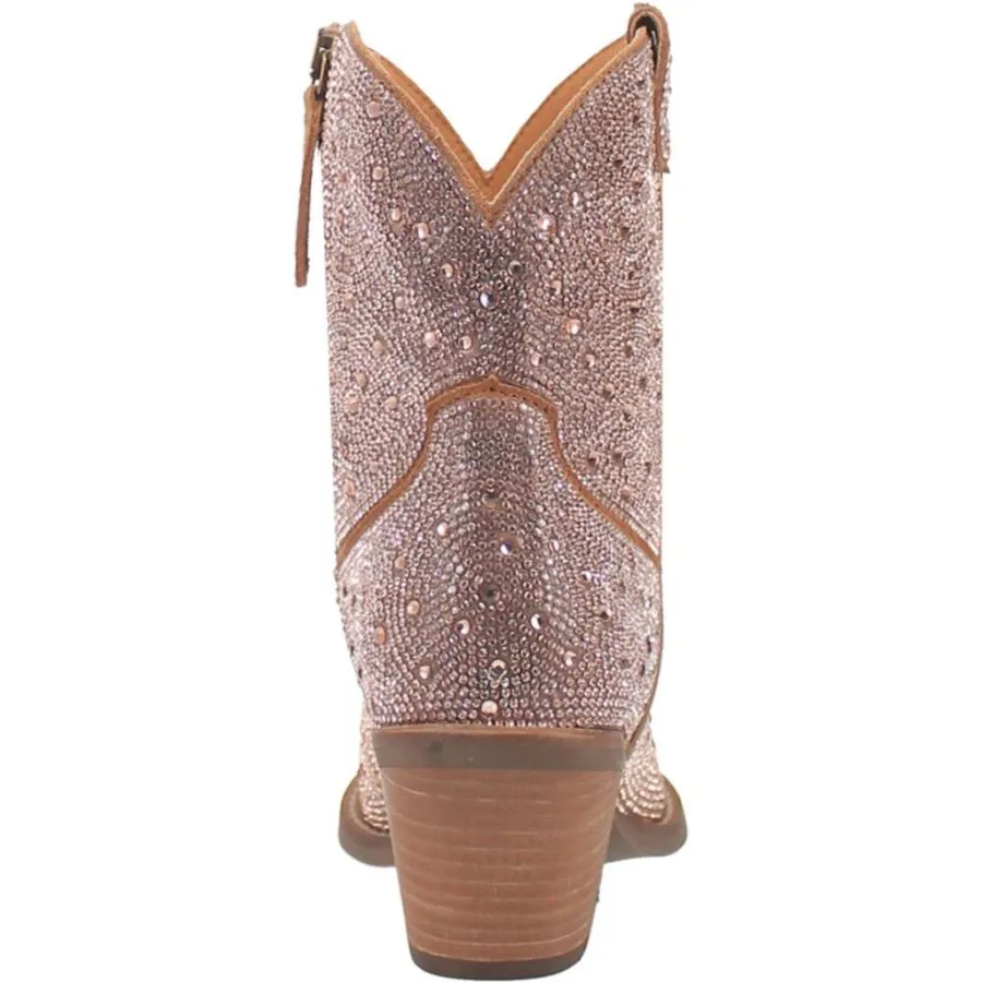 Ladies Dingo Rhinestone Cowgirl Leather Bootie - 01-DI 577-PK7