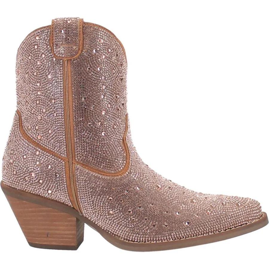 Ladies Dingo Rhinestone Cowgirl Leather Bootie - 01-DI 577-PK7