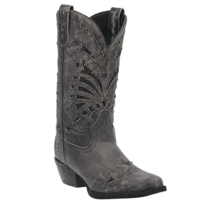 LAREDO WOMEN'S BLACK SEQUIN INLAY WESTERN BOOT- 52120