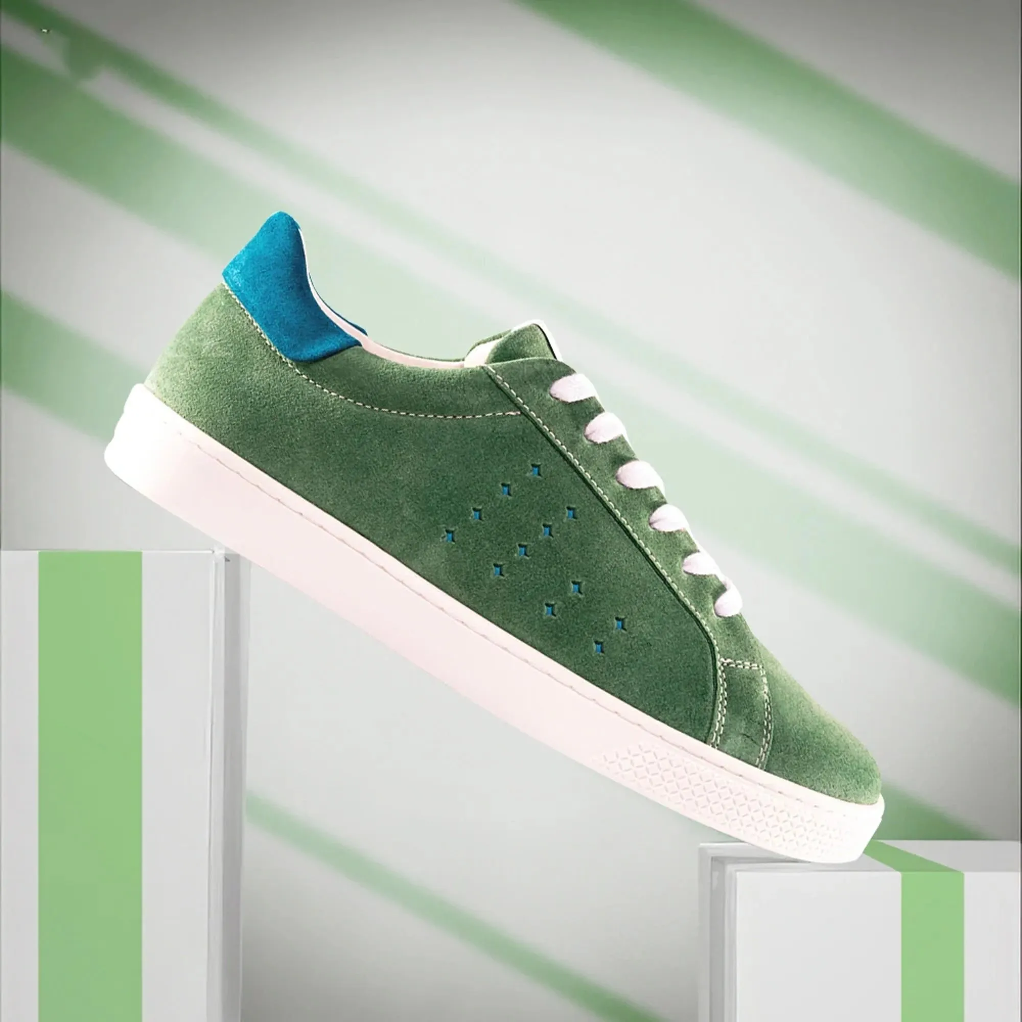 Lazo Halo Sneaker Tongue Graphic Emerald Green/Labradorite Blue