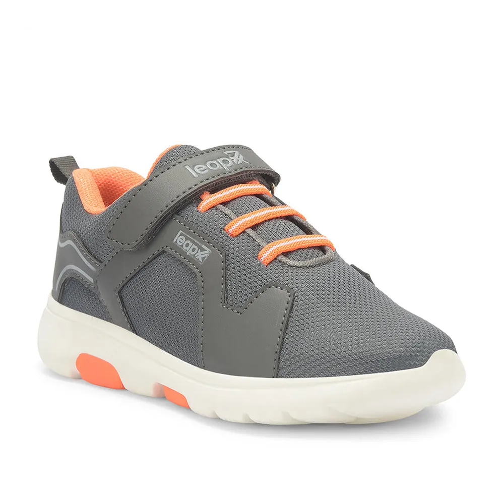 Leap7x By Liberty Kids ETHAN-E Grey Sports Non Lacing Shoes