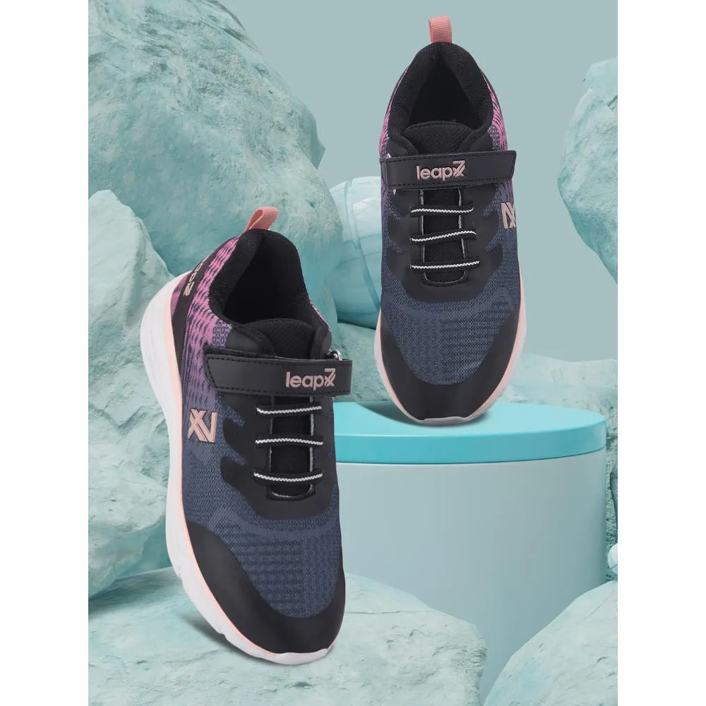 Leap7x By Liberty Kids KIMSER-E Black Sports Lacing Shoes