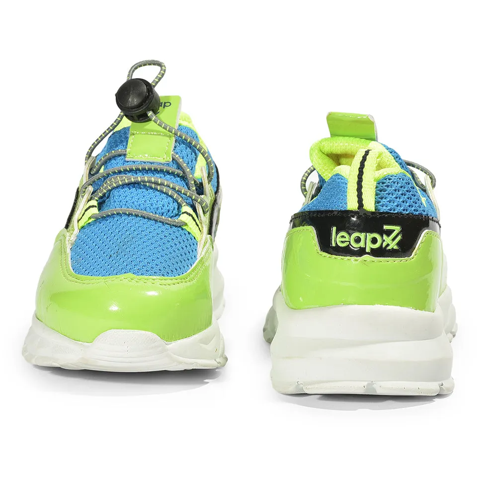 Leap7x Lacing Casual Shoes For Kids (P.Green) JEEVA-05 By Liberty