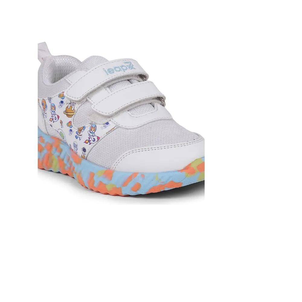 Leap7x White Sports Slip-on Walking Shoes For Kids NITKID-1 By Liberty