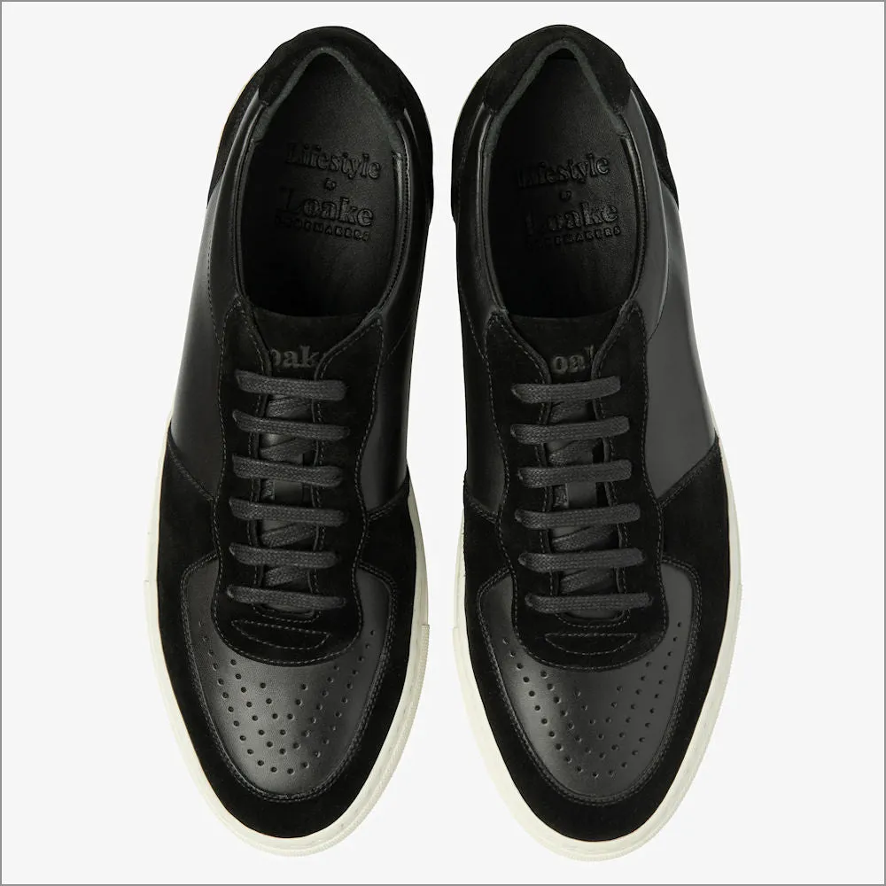 Loake Rush Black Leather and Suede Trainer Size 43 Only/