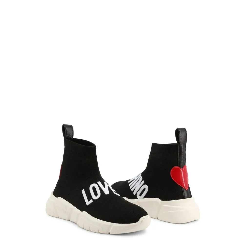 Love Moschino High Top Logo Sock Sneakers