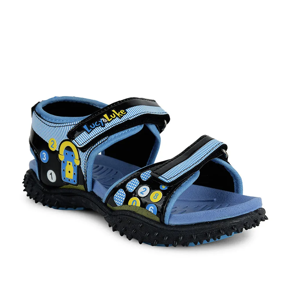 Lucy & Luke Blue Casual Sandal For Kids 8074-303 By Liberty