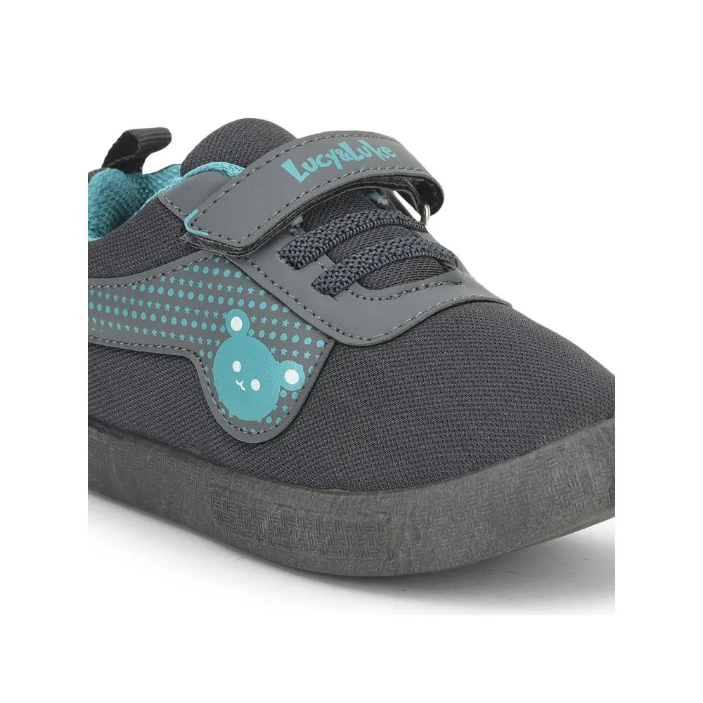 Lucy & Luke (Grey) Casual Non Lacing Shoes For Kids BASTIAN-2E By Liberty