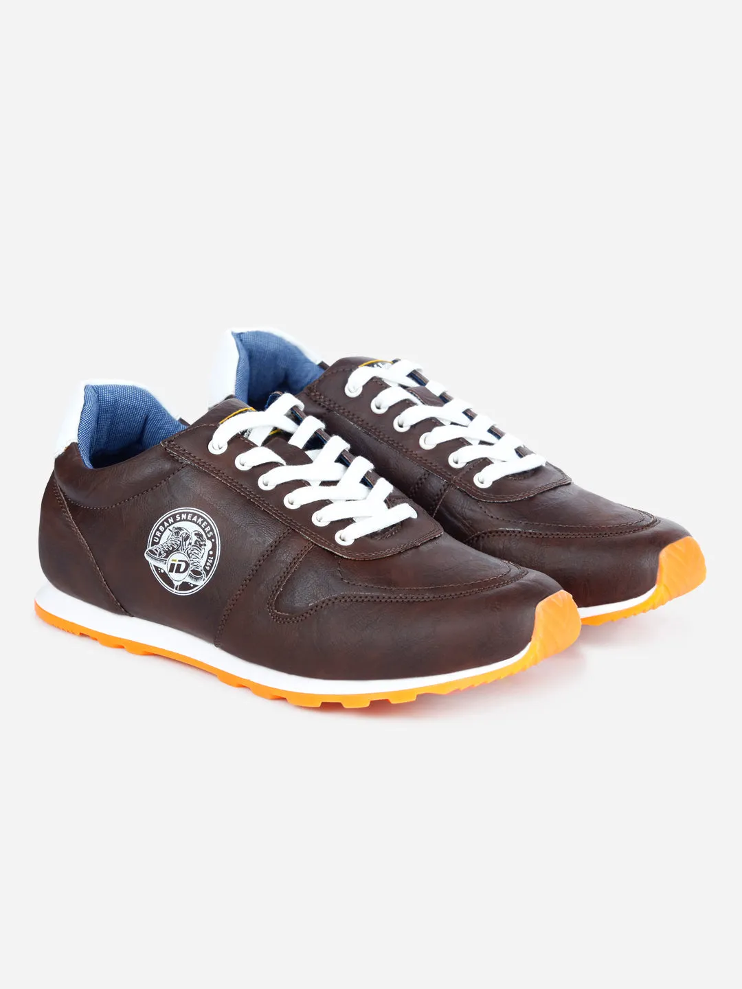 Men's Brown Lace Up Sneaker (ID3054)